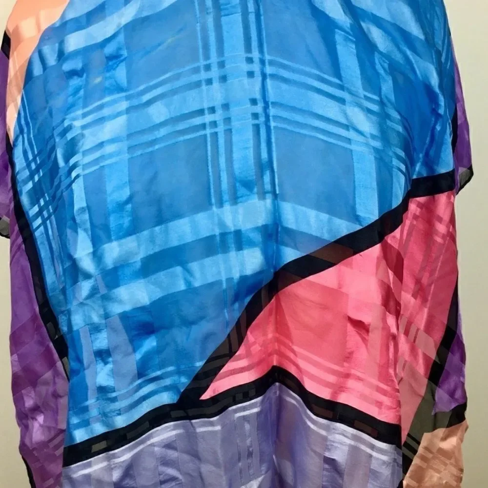 Playful Vintage 80’s Rainbow Neck / Hair / Bag Scarf